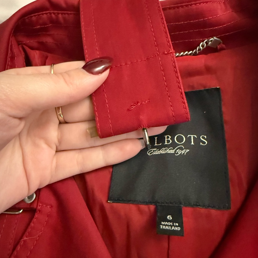 Talbots Red Trench Coat - Picture 7 of 8